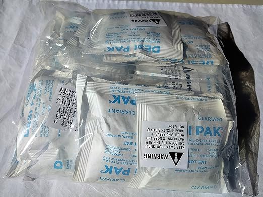 20-Pack - 6 oz Bentonite Clay Desiccant in Tyvek Wrapper